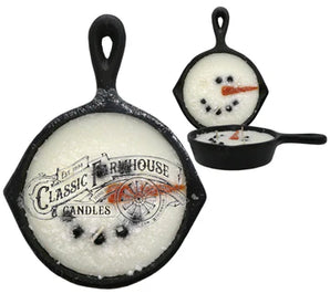 Snowman Cast Iron Candle