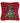 Red Christmas Tree and Snow Flurries Hooked Wool Pillow