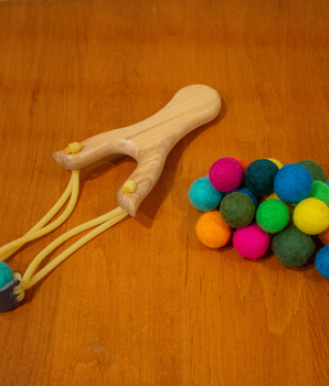 Wool Felt Ball Children's Toy Slingshot