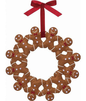 Gingerbread Man Felt Christmas Wreath