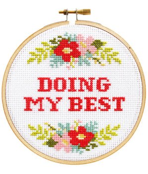 Morale Booster "Doing My Best" Cross Stitch Craft Kit