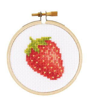 Sweet Strawberry Mini Cross Stitch Craft Kit